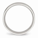 Ridged Wedding Band in Stainless Steel, 5mm