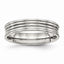 Ridged Wedding Band in Stainless Steel, 5mm