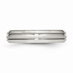 Brushed Center Wedding Band in Stainless Steel, 5mm