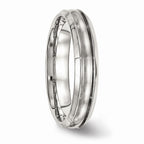Brushed Center Wedding Band in Stainless Steel, 5mm