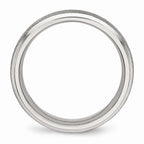 Laser-Cut Wedding Band in Stainless Steel, 6mm