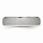 Laser-Cut Wedding Band in Stainless Steel, 6mm