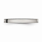 Sophia Jewelers Stainless Steel CZ Wedding Band Polished 3 Stone Design