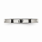 Sophia Jewelers Stainless Steel CZ Wedding Band Polished 3 Stone Design