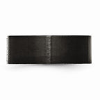 Black Brushed CZ Wedding Band in Stainless Steel, 8mm