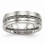 Twisted Wedding Band in Stainless Steel, 7mm
