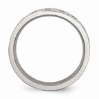 Trinity Symbol Wedding Band in Stainless Steel, 6mm