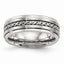 Braided Wedding Band in Stainless Steel, 7mm