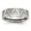 Trinity Symbol Wedding Band in Stainless Steel, 6mm