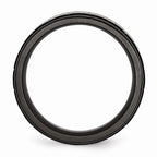 Brushed Black Wedding Band in Stainless Steel, 9mm