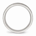 Hammered Grooved Wedding Band in Stainless Steel, 6mm