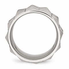 Sophia Jewelers 12mm Brushed Stainless Steel Wedding Band Elegant Design