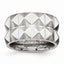 Brushed & Grooved Studded Wedding Band in Stainless Steel, 12mm
