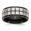 Brushed Black Wedding Band in Stainless Steel, 9mm