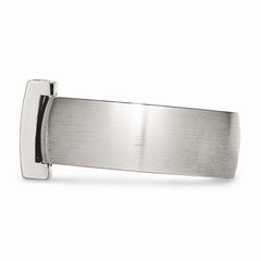 Sophia Jewelers Modern Stainless Steel CZ Wedding Band 8mm Polished & Brushed