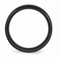 Sophia Jewelers Stainless Steel Wedding Band with Black IP-Plating and Engravable Design