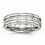 CZ Wedding Band in Stainless Steel, 7mm