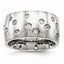 Cubic Zirconia Wedding Band in Stainless Steel, 12mm