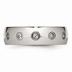 Sophia Jewelers Rose IP Stainless Steel Wedding Band with CZ Elegance
