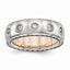 Sophia Jewelers Rose IP Stainless Steel Wedding Band with CZ Elegance