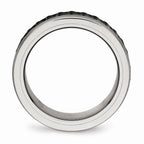 Black IP-Plated Wedding Band in Stainless Steel, 8mm