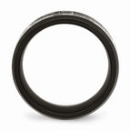 Laser-Etched Crosses Wedding Band in Stainless Steel, 8mm