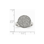 Stainless Steel Polished w/ Preciosa Crystal Circle Ring