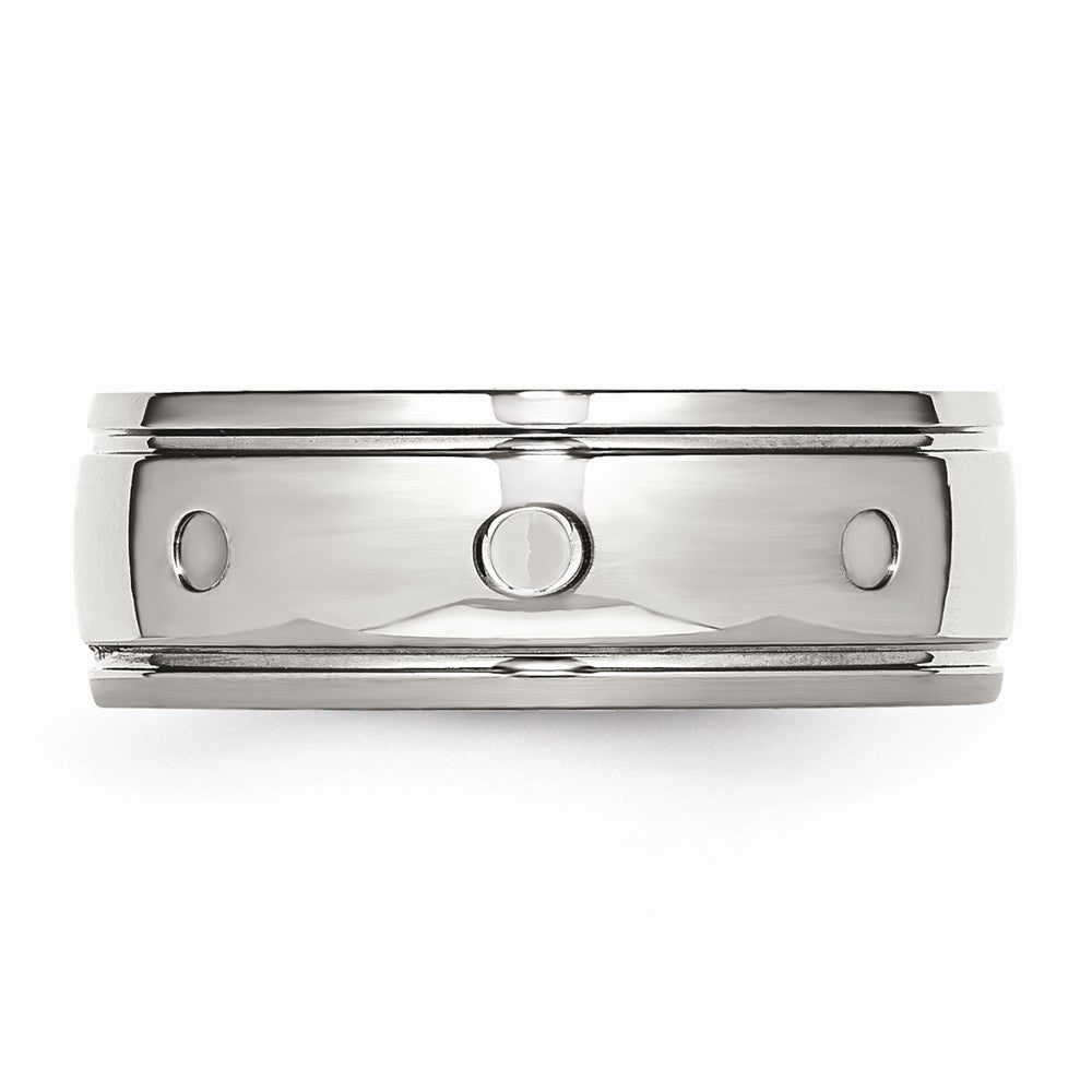 Stainless Steel Polished Grooved Ring