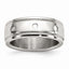 Grooved Wedding Band in Stainless Steel, 8mm