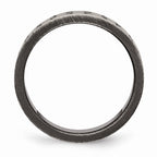 Antiqued & Brushed Wedding Band in Stainless Steel, 7.75mm