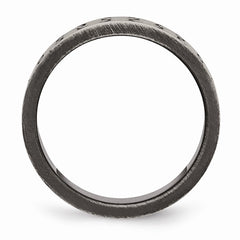 Sophia Stainless Steel Wedding Band with Antiqued Brushed Finish - 7 - 7