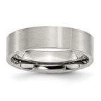 Brushed Comfort-Fit Wedding Band in Stainless Steel, 6mm