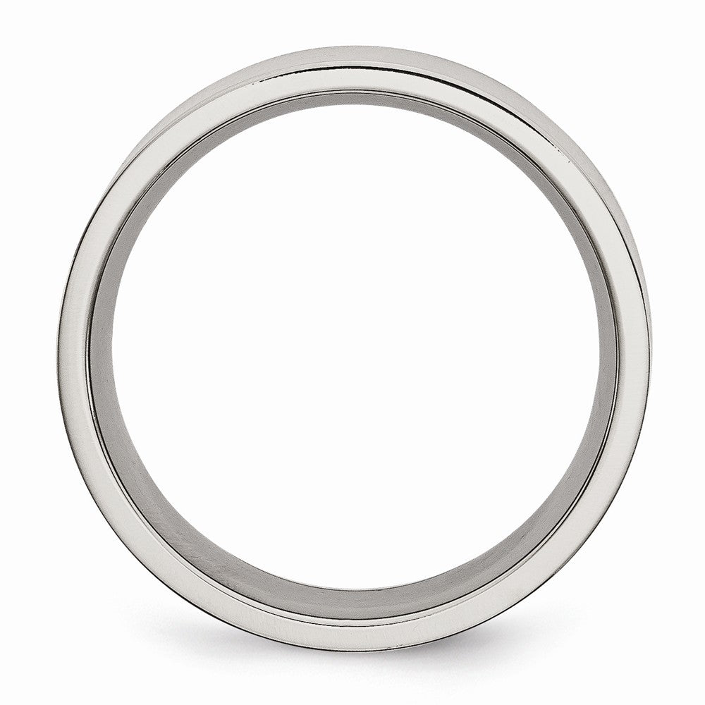 Sophia Stainless Steel 8mm Brushed Comfort-Fit Engravable Wedding Band - 6 - 6