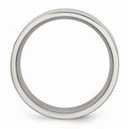 Sophia Stainless Steel 8mm Brushed Comfort-Fit Engravable Wedding Band