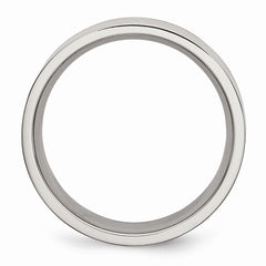 Sophia Stainless Steel 8mm Brushed Comfort-Fit Engravable Wedding Band - 6 - 6