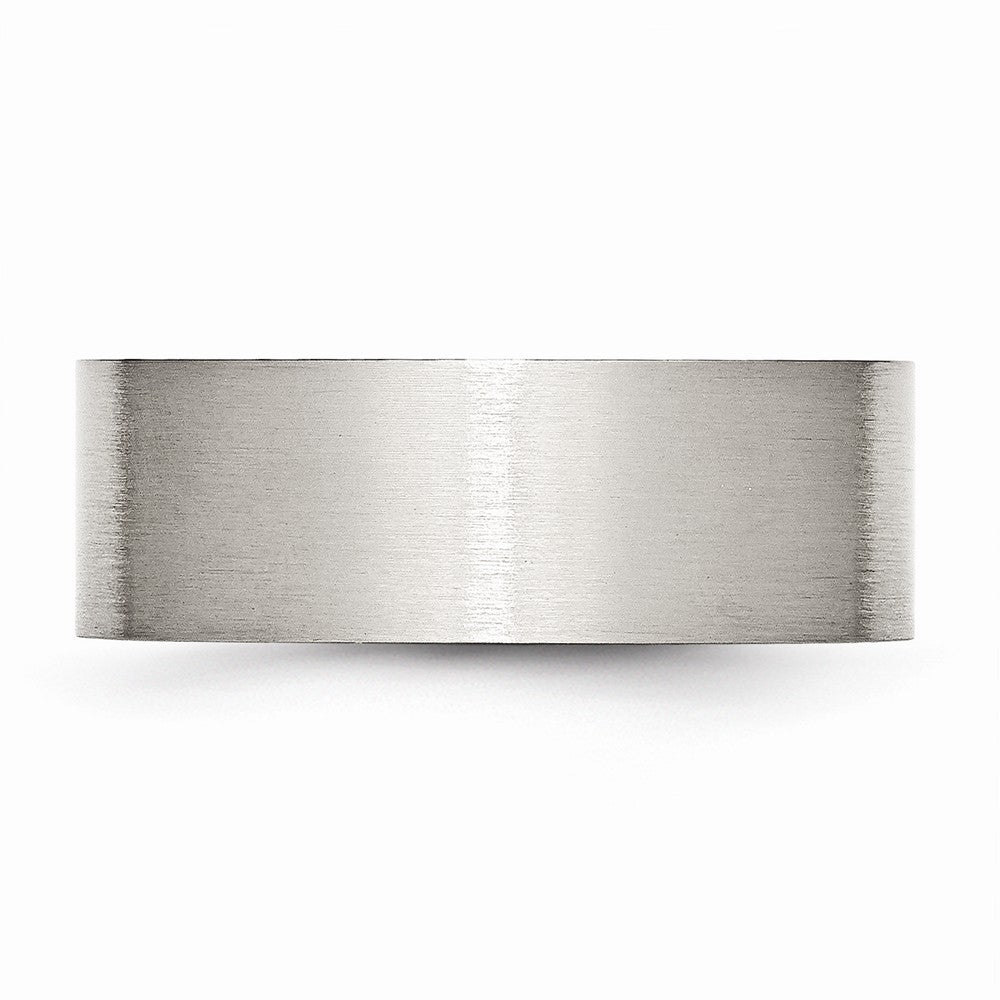 Sophia Stainless Steel 8mm Brushed Comfort-Fit Engravable Wedding Band