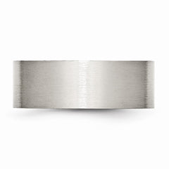Sophia Stainless Steel 8mm Brushed Comfort-Fit Engravable Wedding Band - 6 - 6