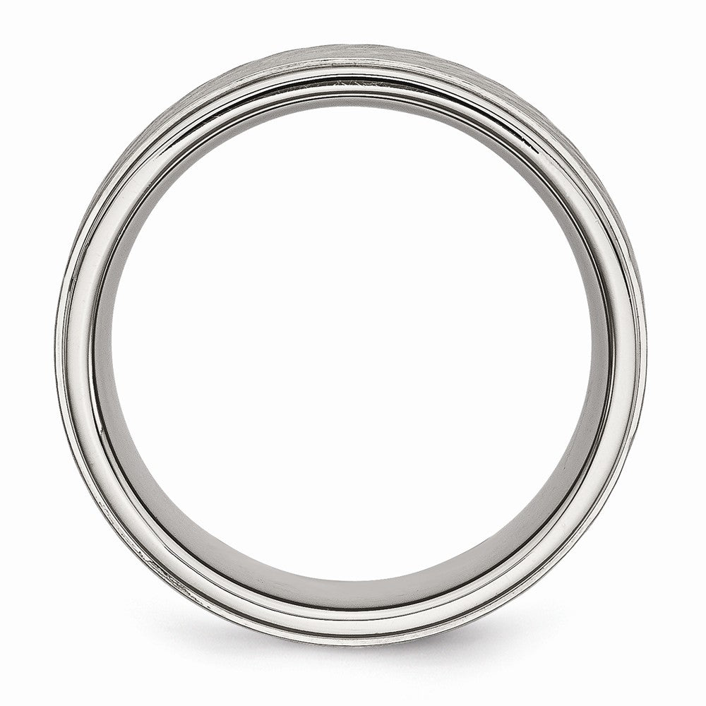 Sophia Jewelers Stainless Steel Wedding Band Brushed Polished Unisex - 8 - 8