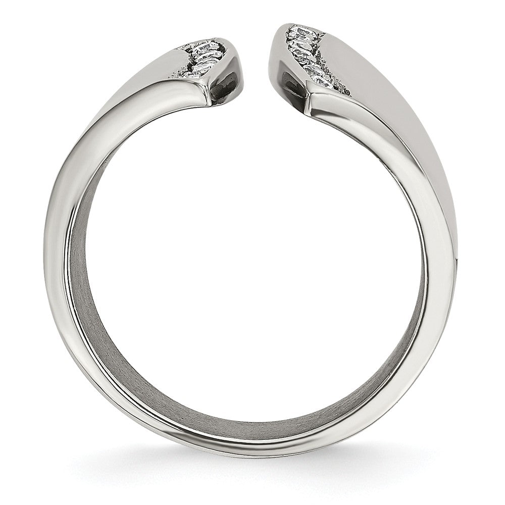 Sophia Jewelers Stainless Steel CZ Fashion Ring with Polished Finish