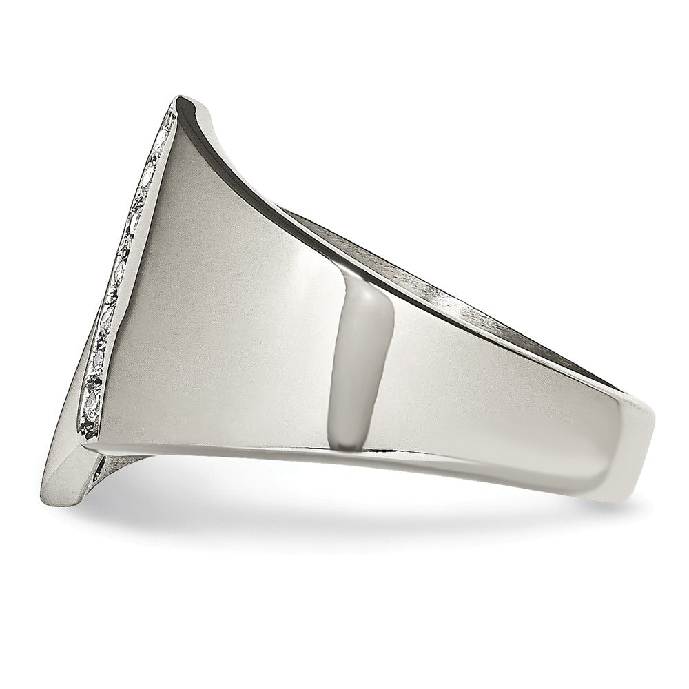 Sophia Jewelers Stainless Steel CZ Fashion Ring with Polished Finish