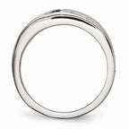 CZ Wedding Band in Stainless Steel, 6.75mm