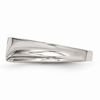 CZ Wedding Band in Stainless Steel, 6.75mm