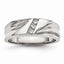 CZ Wedding Band in Stainless Steel, 6.75mm
