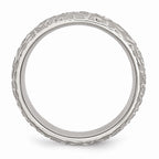 Textured Comfort-Fit Wedding Band in Stainless Steel, 8mm