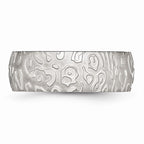 Textured Comfort-Fit Wedding Band in Stainless Steel, 8mm