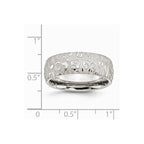 Stainless Steel Brushed & Polished Textured 8mm Band