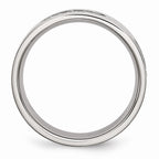 Sophia Jewelers Stainless Steel Engravable Ridged Edge Wedding Band