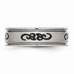 Sophia Jewelers Stainless Steel Engravable Ridged Edge Wedding Band