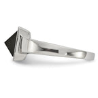 Carbon Fiber Geometric Ring in Stainless Steel