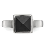 Carbon Fiber Geometric Ring in Stainless Steel